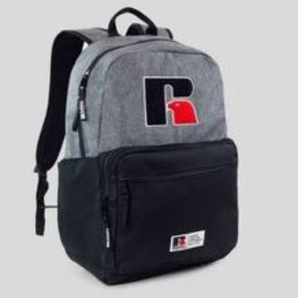 RUSSELL ATHLETIC PLAYMAKER 18" BACKPACK - HEATHER /GRAY/BLACK - NEW